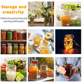 Melcars wide-mouth jars suit overnight oats, sauces, pickles, and DIY gifts.