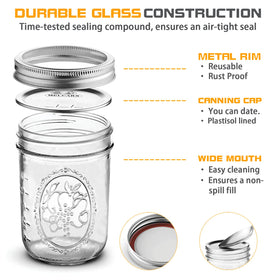 Melcars dishwasher-safe glass simplifies cleaning after canning and storage tasks.