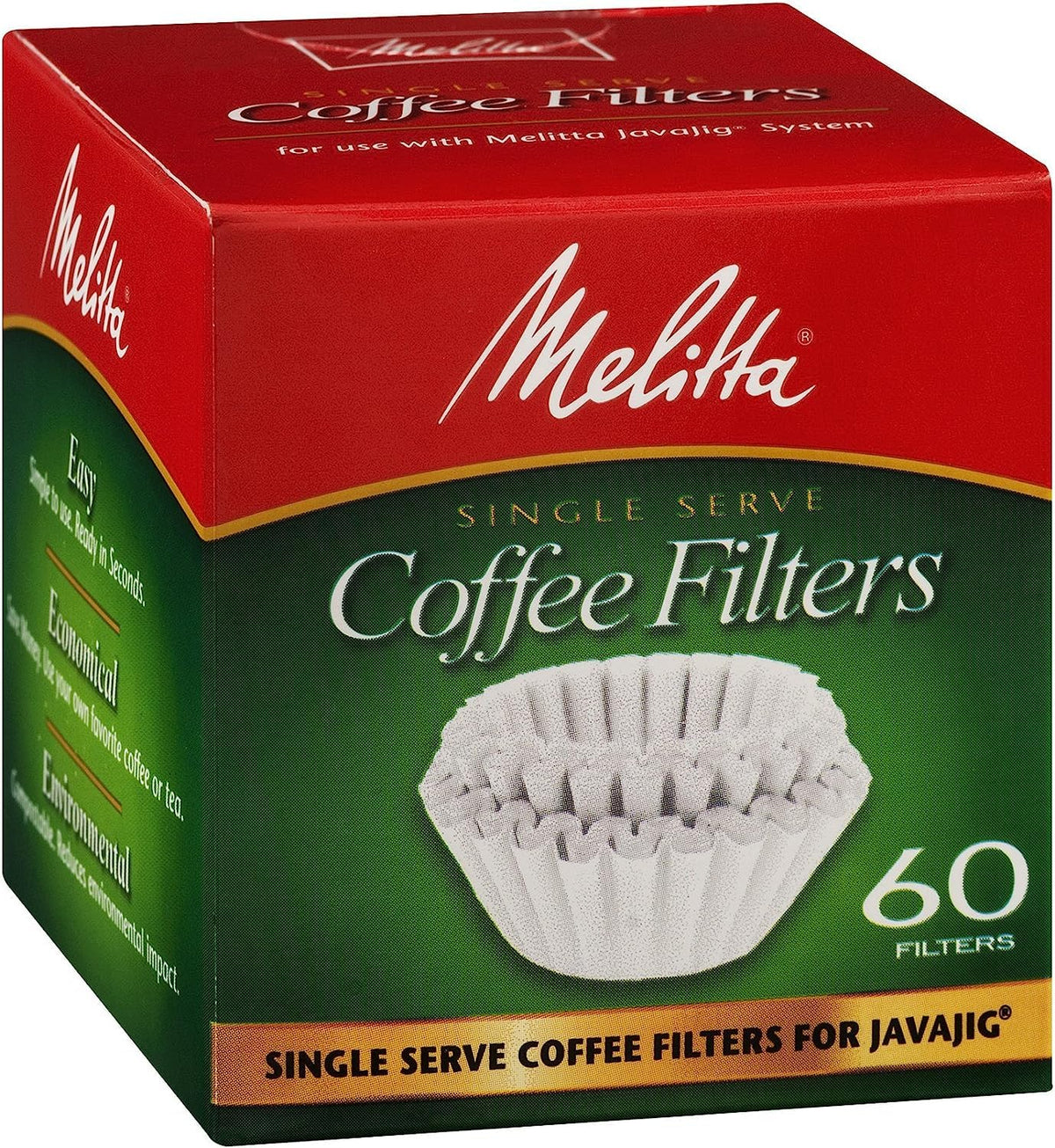Melitta 63229 four-pack box on the kitchen counter