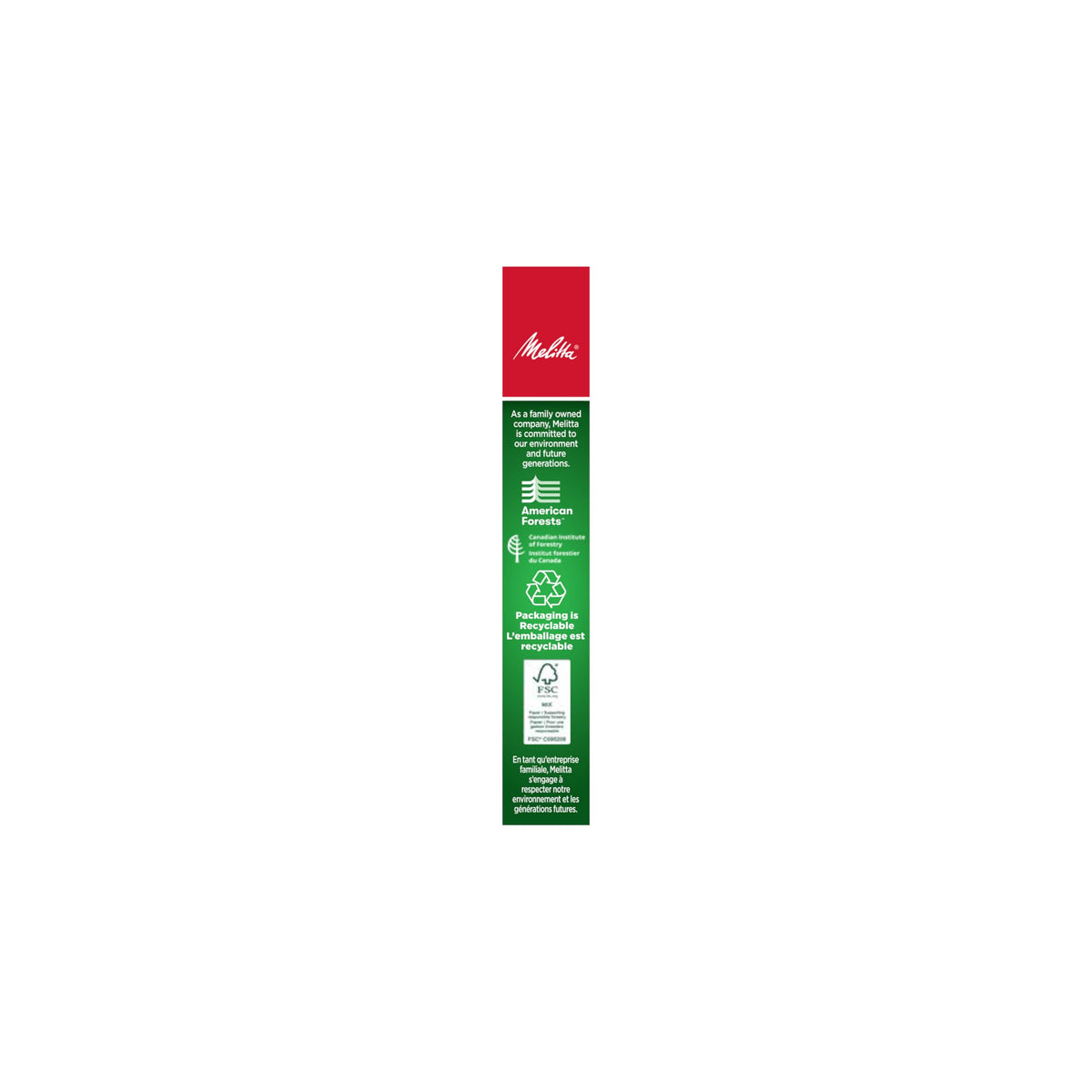 Melitta natural brown cone filter packaging for eco-conscious coffee mornings.