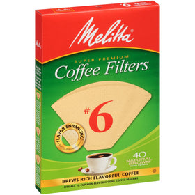 Melitta cone filters compostable paper supporting eco-friendly practice.
