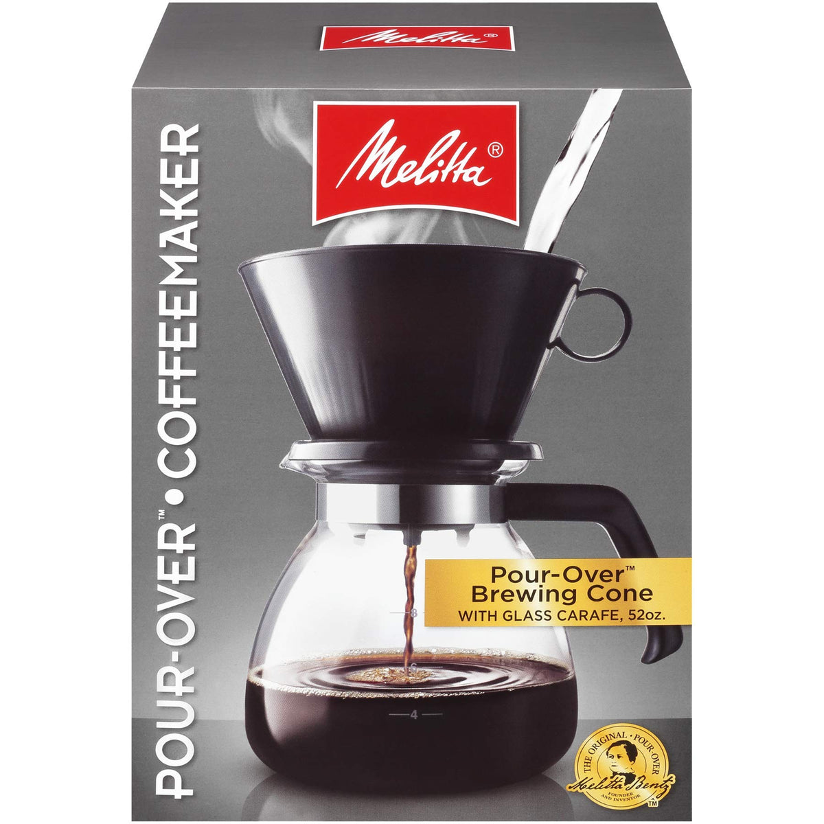 Melitta kitchen counter setup with a sleek black finish.