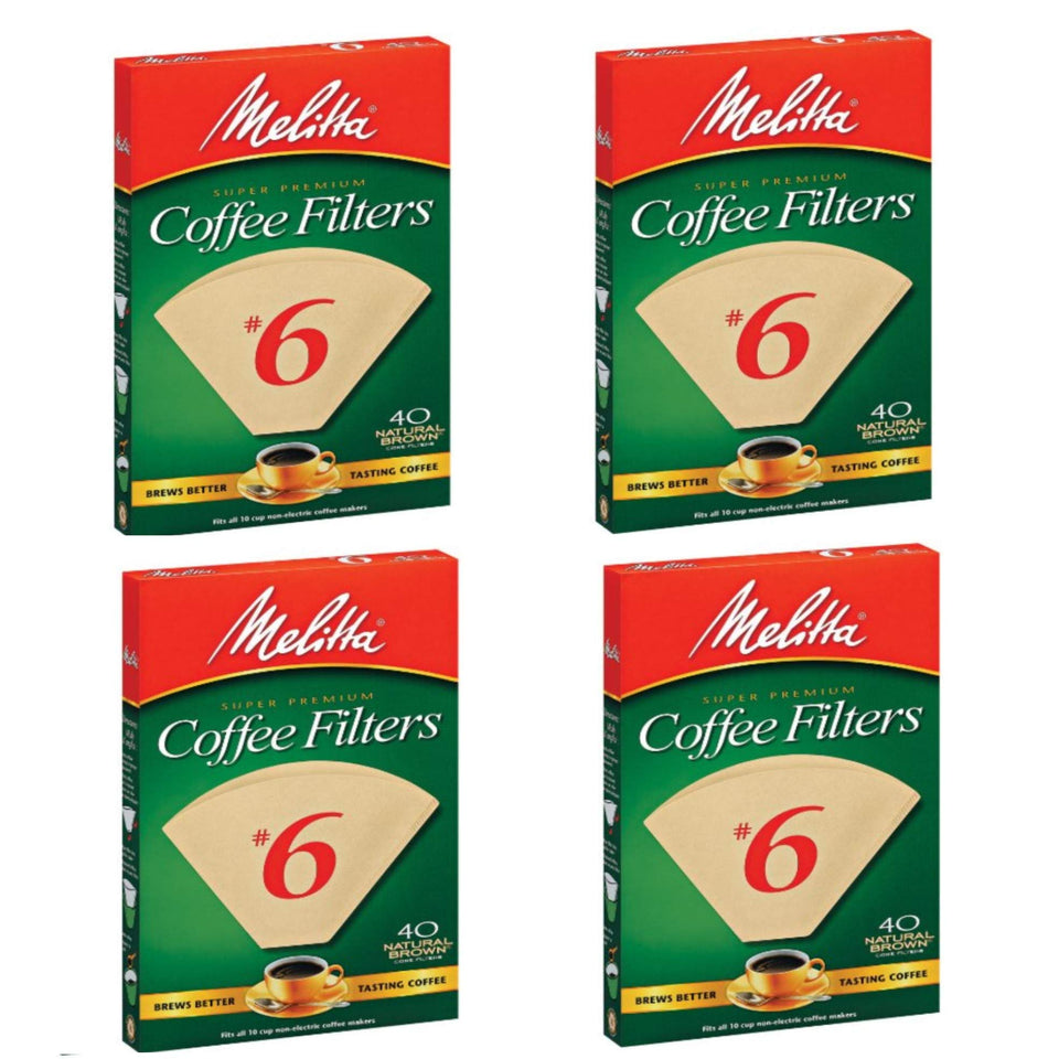 Melitta natural brown cone filter no6; premium filtration for clean coffee.