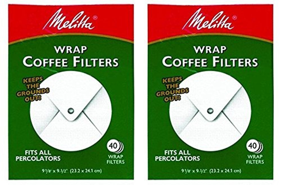 Melitta white wrap-around filter in percolator basket, reducing oils for a cleaner cup