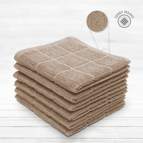 Mellow Buff absorbent dish towel drying dishes quickly without scratching.