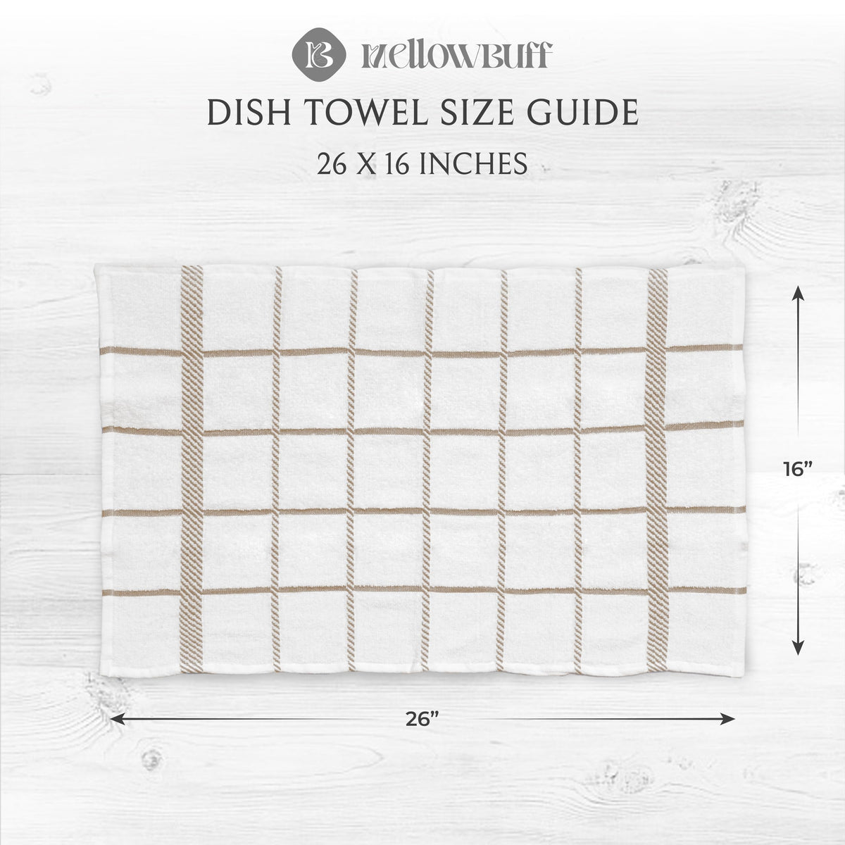 Mellow Buff four-pack towels provide multipurpose cleaning in the kitchen.