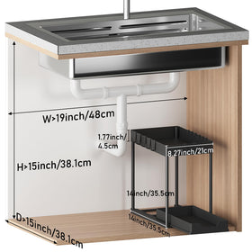 Meltrck versatile organizer for kitchen, bathroom, pantry, or laundry