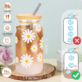 Memgift daisy crochet accent adds handmade charm to any gift.