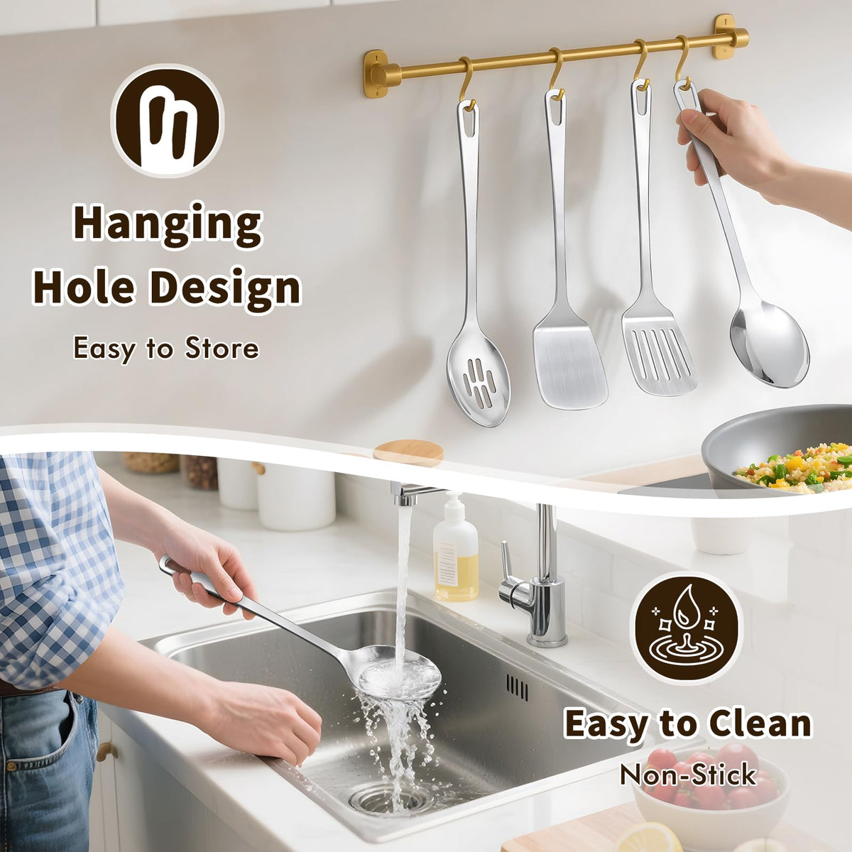 MemoGem polished stainless finish highlights durability and rust resistance