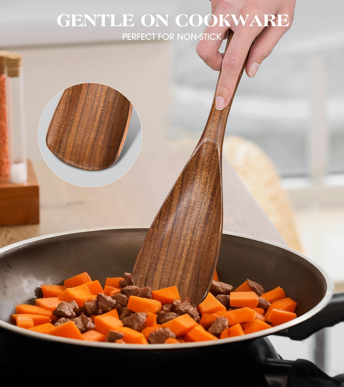 MemoGem nonstick cookware-safe spatula, gentle on coatings to protect your pots