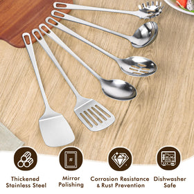 MemoGem slotted turner in stainless steel, drains grease smoothly