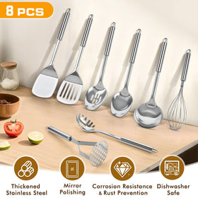 MemoGem solid spatula with sturdy blade for nonstick pans and robust turning