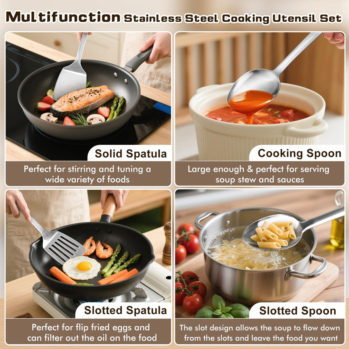 MemoGem stainless steel solid turner designed for precise flipping