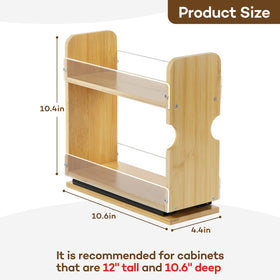Memxike durable bamboo spice storage resists moisture and wipes clean.