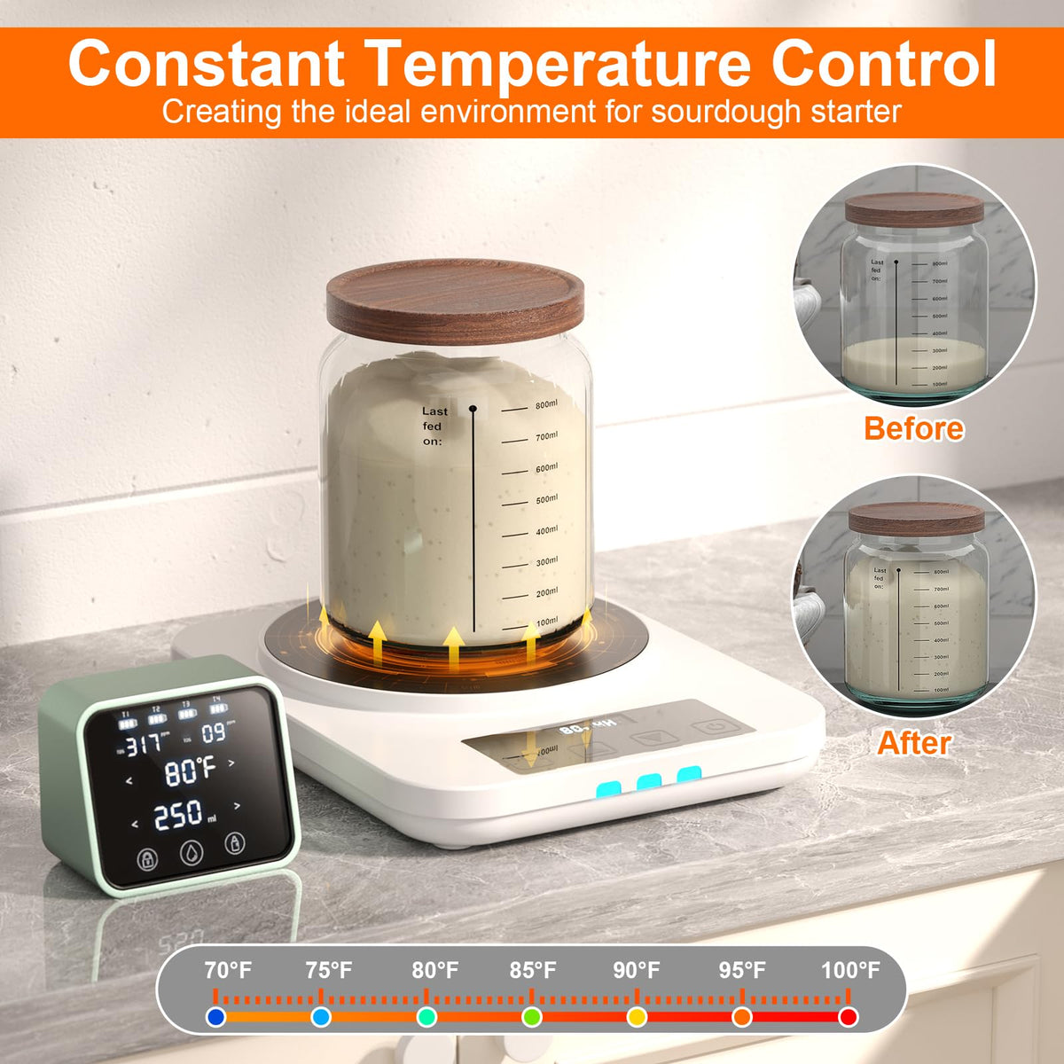 Mengbei slim design compact profile saves counter space while performing reliably.