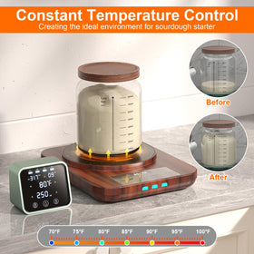 MENGBEI sourdough warmer compact heat zone highlights slim footprint