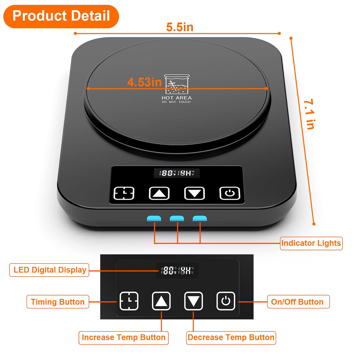 MENGBEI sourdough warmer thermostat display showing precise control for dough proofing