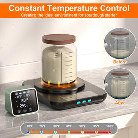 MENGBEI temperature range 70-100f enables precise heat for consistent rise