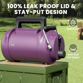 Meoky 128 oz keeps drinks cold up to 48 hours outdoors.