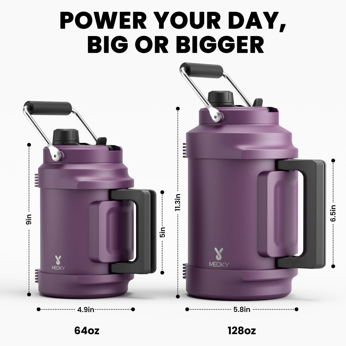 Meoky plum color bottle combines style with durable stainless steel.