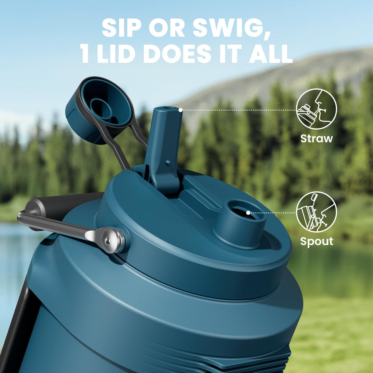 Meoky leak-proof cap keeps hydration sealed through bumps and spills.
