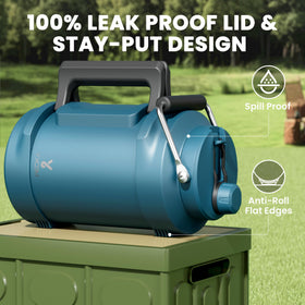 Meoky triple-wall copper-lined vacuum steel for long cold retention.