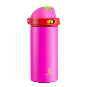 Meoky 18oz insulated bottle with 2-in-1 lid, ideal for school sips.