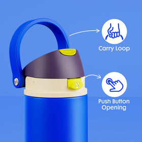 Meoky 18 oz fits most car cup holders for trips.