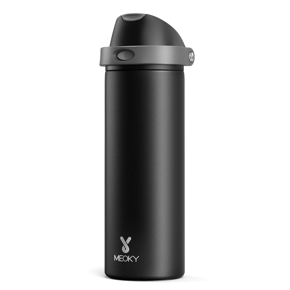 Meoky 24 oz insulated bottle front view for daily hydration on the go