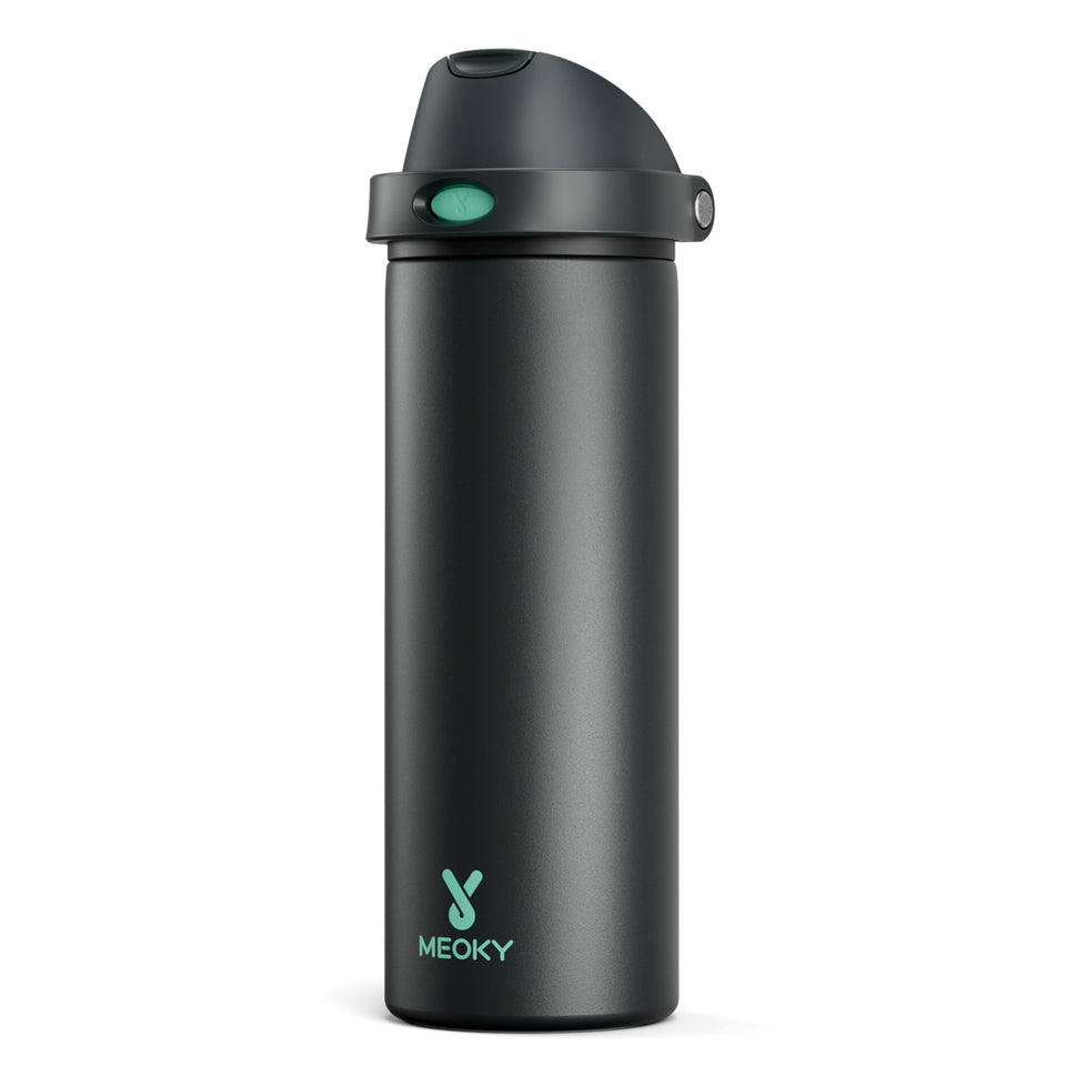 Meoky 24oz insulated bottle front view for all-day hydration
