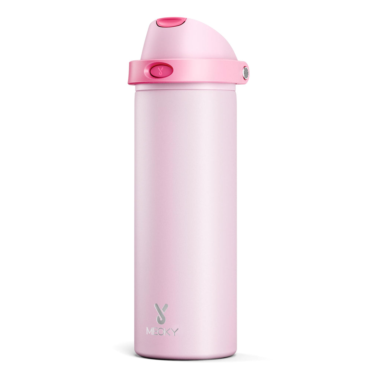 Meoky 24oz insulated bottle with cap lid for on-the-go sipping