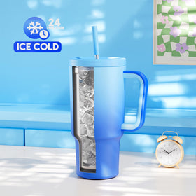 Meoky 30 oz tumbler lid and straw for spill-free sipping.