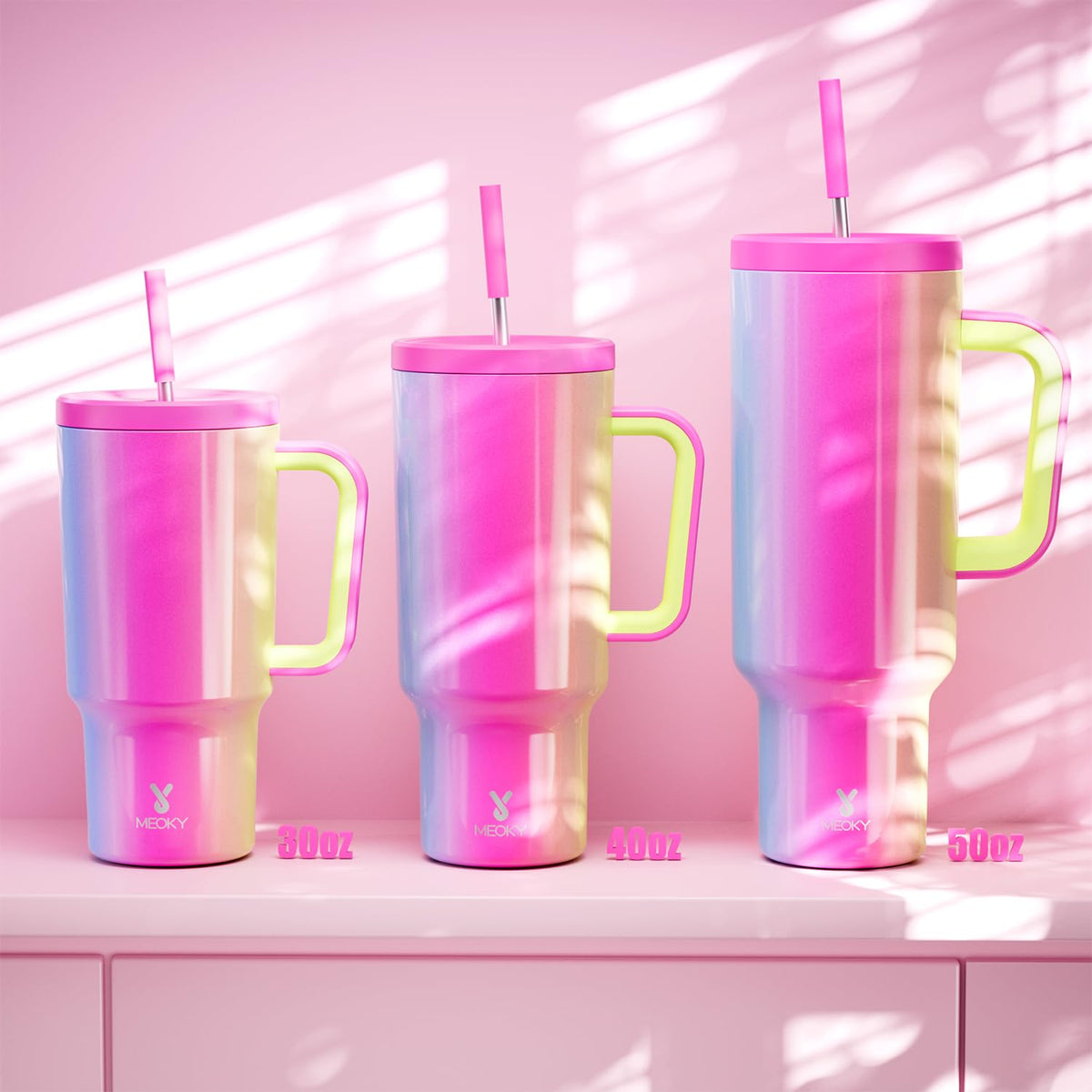 Non-slip base keeps the tumbler steady on any surface.