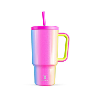 Meoky 30 oz tumbler with handle offers a comfortable on-the-go grip.
