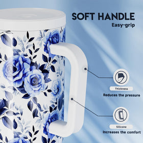 Meoky blue rose color adds stylish appeal for outdoor and office use.