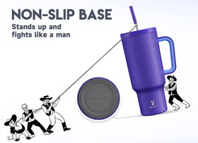 Meoky 40oz tumbler in use during commutes and outdoor adventures.