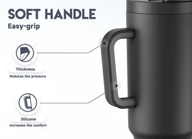 Meoky 40 oz tumbler night-use setting showcases cold retention capability.
