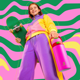 Meoky all-the-berries colorway adds playful school-ready hydration style.