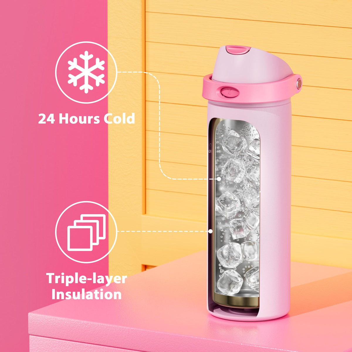 Meoky bottle with locking carry loop remains leak-proof on the move