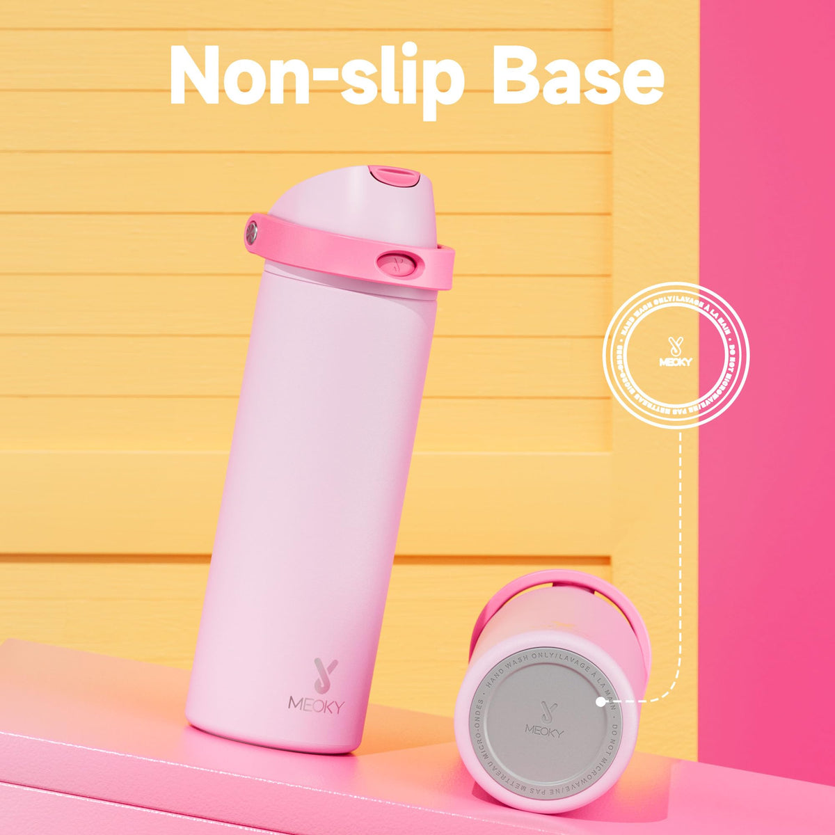 Meoky bottle wide opening for easy cleaning and ice addition