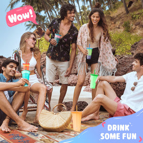 Meoky 12-pack cups brighten gatherings from picnics to celebrations with fun color shifts.