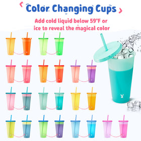 Meoky 24 oz reusable cups ideal for parties, offering spill-resistant lids and easy gripping.