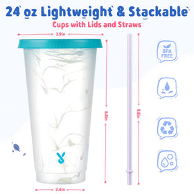 Meoky stackable tumblers in bright colors, perfect for parties