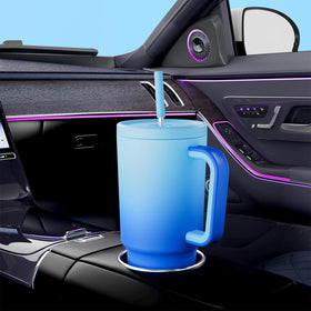 Meoky cupholder-friendly design fits most vehicle consoles.