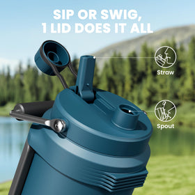 Meoky bottle shows leak-proof design for travel and trails.