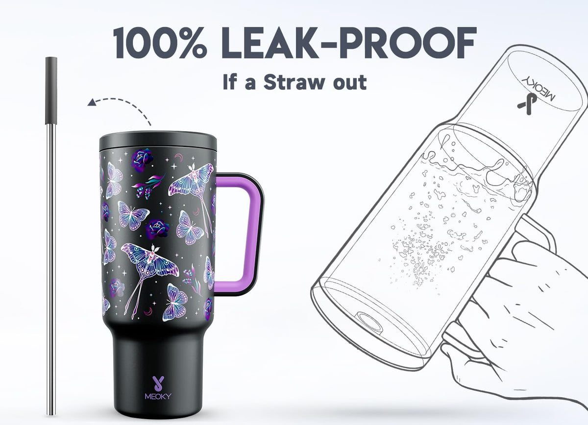 Meoky double-wall insulation keeps drinks cold for hours