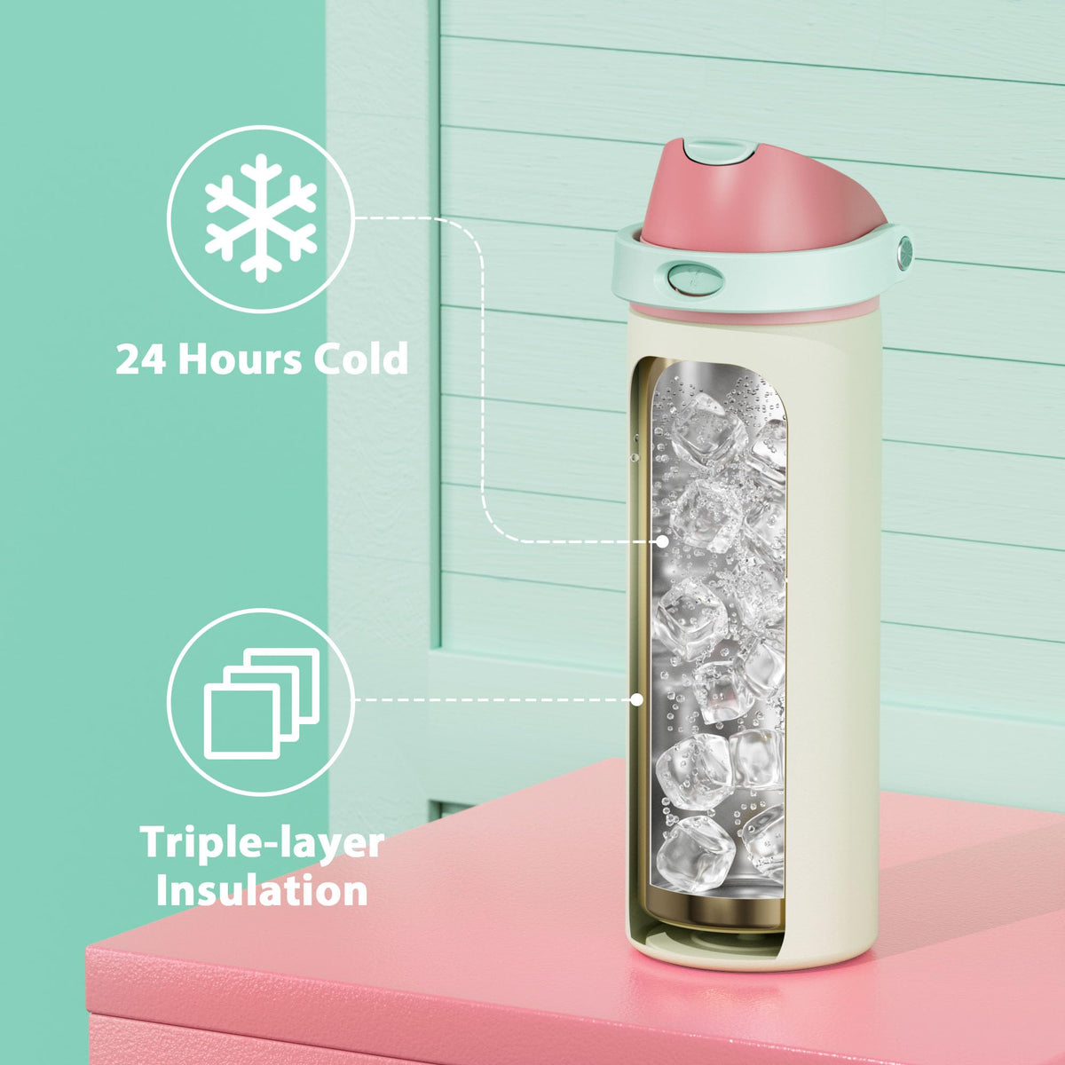 Meoky leak-proof carry loop prevents spills during travel.