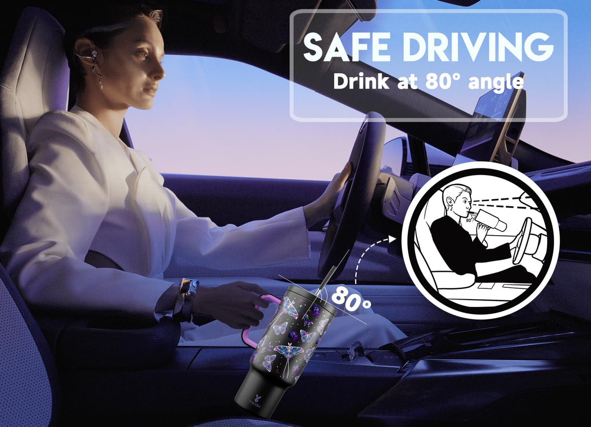 Meoky leak-proof lid and straw prevent spills during travel
