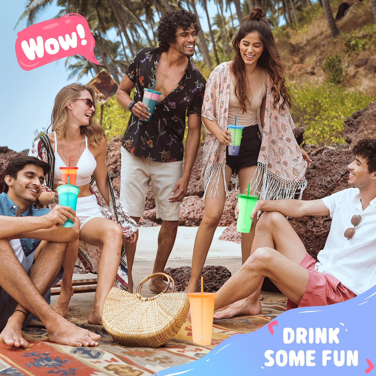 Meoky 6-pack cups make party prep quick and colorful.