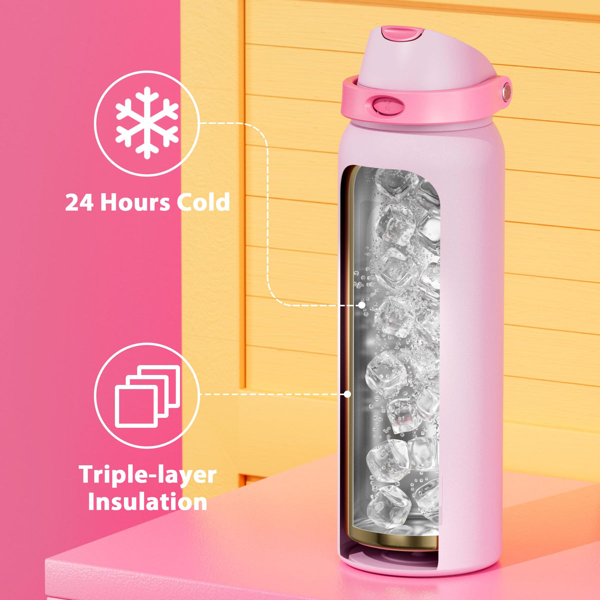 Meoky protective silicone-base cushions the bottle against bumps and scratches.